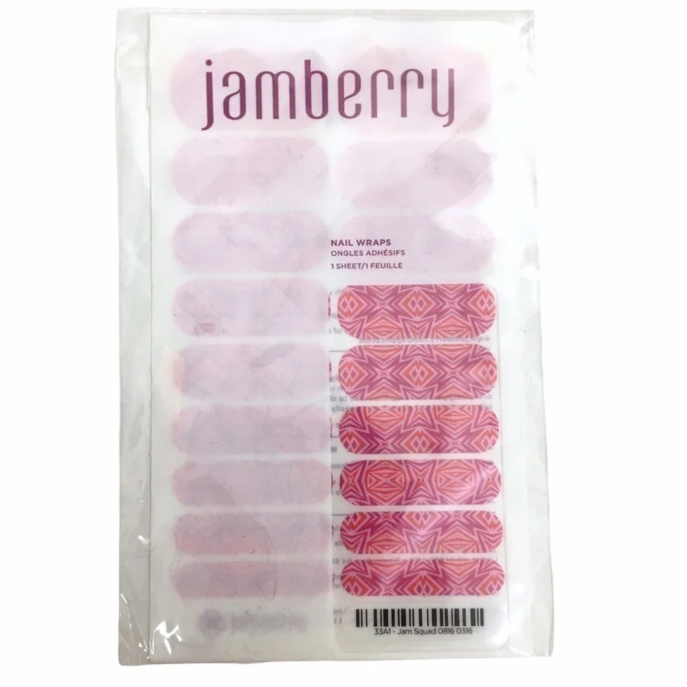 JAMBERRY Nail Wraps Jam Squad August 2016 New Rep Promo Set Southwestern Geo